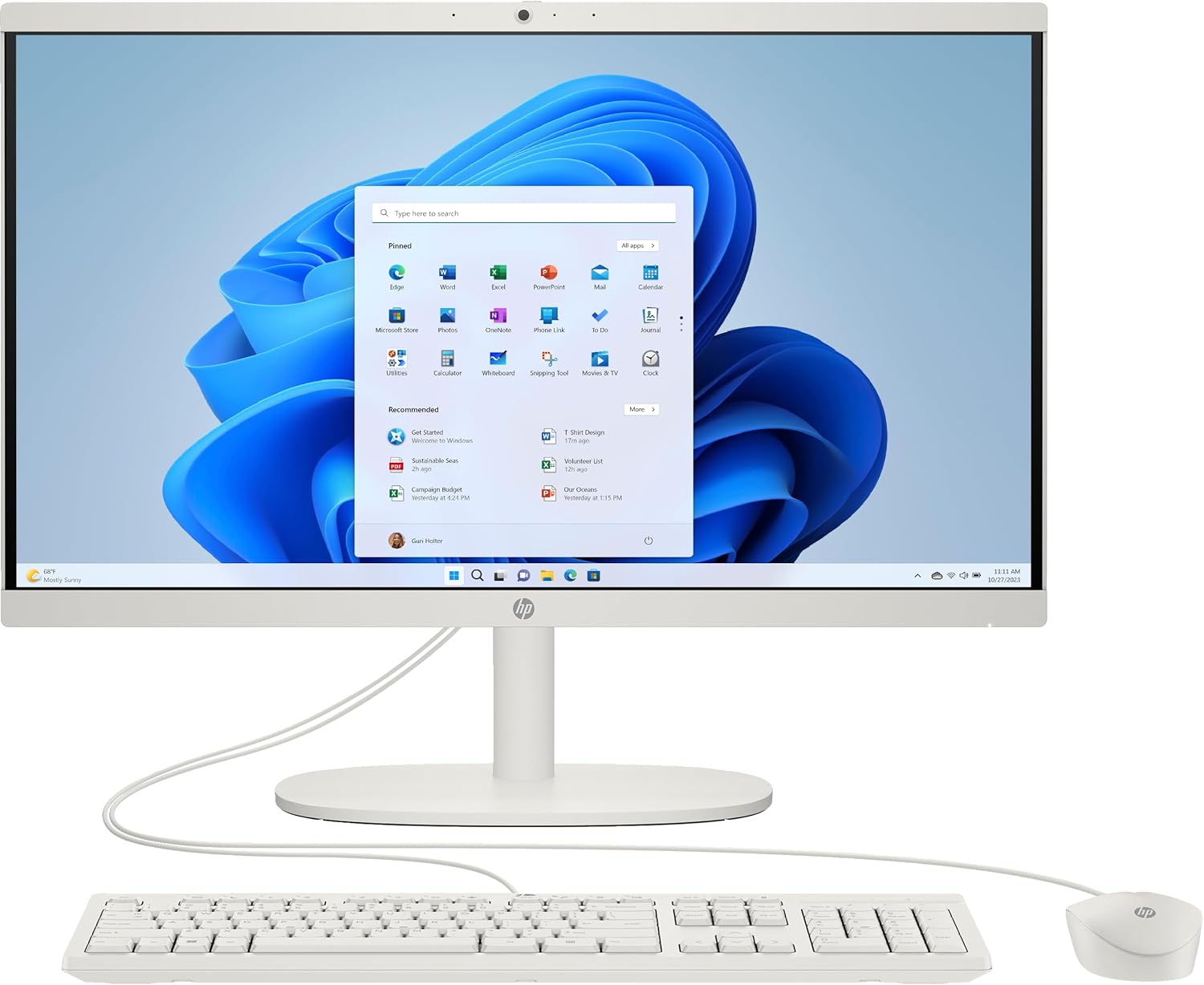 HP 21.5" All-in-One PC - Intel® Core™ i3 N300, 8GB, 256GB