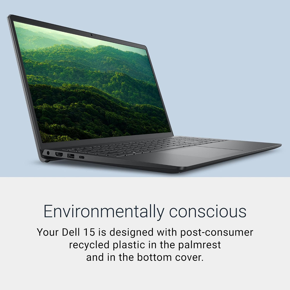 Dell 15 laptop product photo 3 – reference images from Intel Core i5 model; AMD Ryzen 5 configuration may differ