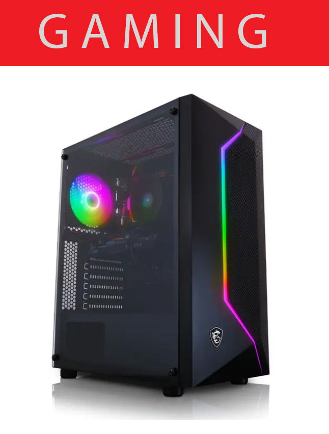 LWS Entry to Mid-Range Gaming VR Ready PC Nvidia MSI GTX 1650 4GB DDR5 Graphics AMD Ryzen 5 4500 16GB RAM 512GB SSD Win11