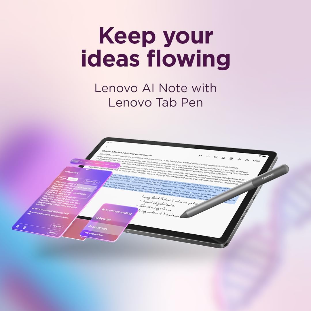 Lenovo Idea Tab 11, 8GB Ram, 128GB eMMC, 11 Inch Tablet