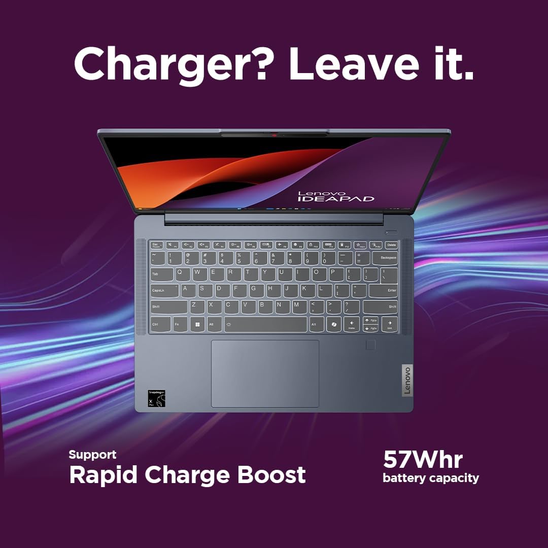 Lenovo IdeaPad Slim 5, Copilot+ PC, Snapdragon X Plus, 16GB RAM, 512GB SSD, 14 Inch Laptop